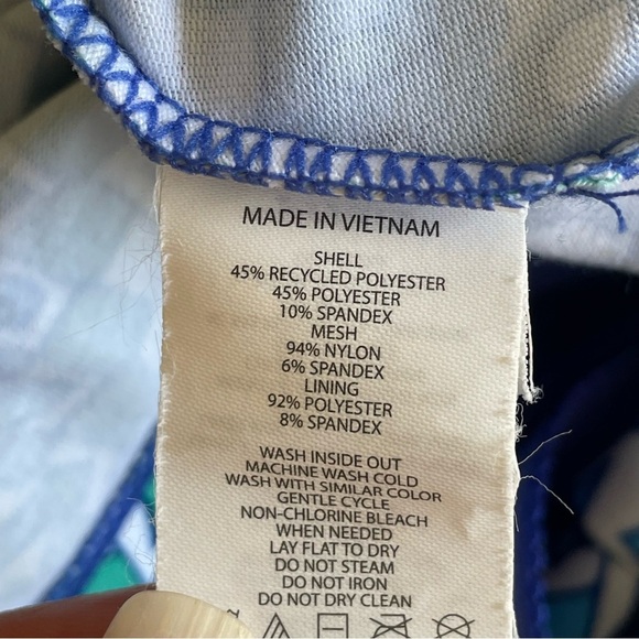 Prana Quinn Racerback Blue and Green Artsy Patterned Halter Dress Women Size M - Picture 7 of 8